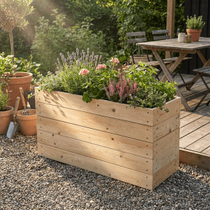 Højbed i grantræ H:60 cm - rektangulær - flere varianter