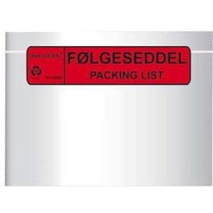 Følgeseddellommer 225x165 mm